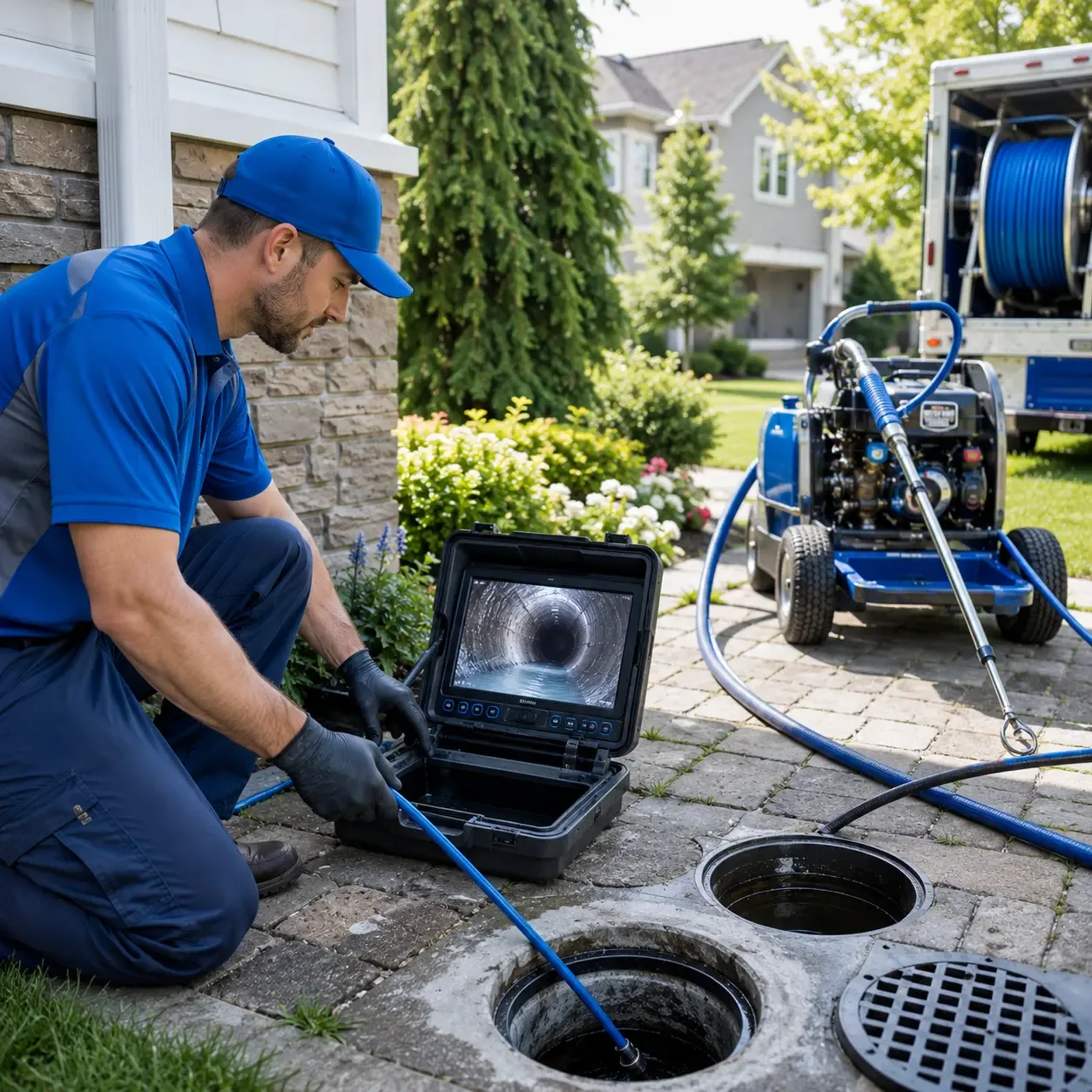 Outdoor drain cleaning professionals serving Spring Glen, PA